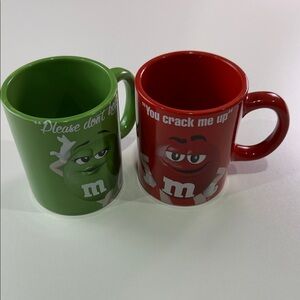 M&M's Green and Red Character Mugs Bundle